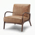 Esmeray Tan Faux Leather Mid Century Modern Accent Chair