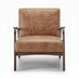 Esmeray Tan Faux Leather Mid Century Modern Accent Chair