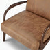 Esmeray Tan Faux Leather Mid Century Modern Accent Chair