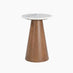 Etna Round Walnut Wood & Marble Side Table