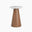 Etna Round Walnut Wood & Marble Side Table