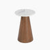Etna Round Walnut Wood & Marble Side Table
