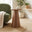 Etna Round Walnut Wood Side Table