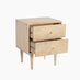 Everest 2 Drawer White Oak Wood Bedside Table