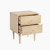 Everest 2 Drawer White Oak Wood Bedside Table