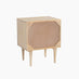 Everest 2 Drawer White Oak Wood Bedside Table