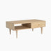 Everest Rectangle White Oak Wood Storage Coffee Table