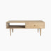 Everest Rectangle White Oak Wood Storage Coffee Table