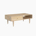 Everest Rectangle White Oak Wood Storage Coffee Table