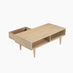 Everest Rectangle White Oak Wood Storage Coffee Table