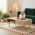 Everest Rectangle White Oak Wood Storage Coffee Table