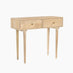 Everest Rectangle White Oak Wood 2 Drawer Console Table