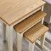 Eden Oak and Cream Solid Wood Set of 3 Nesting Side Tables