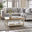 Eden Rectangular Cream and Oak Veneer Coffee Table