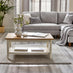 Eden Rectangular Cream and Oak Veneer Coffee Table