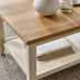 Eden Rectangular Cream and Oak Veneer Coffee Table