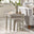 Eden Whitewash & Light Grey 3x Wooden Nesting Tables