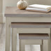 Eden Whitewash & Light Grey 3x Wooden Nesting Tables