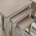Eden Whitewash & Light Grey 3x Wooden Nesting Tables