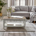 Eden Rectangular Whitewashed & Light Grey Coffee Table
