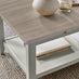 Eden Rectangular Whitewashed & Light Grey Coffee Table