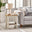 Eden Rectangular Cream and Oak Wooden Side Table