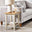 Eden Rectangular Cream and Oak Wooden Side Table