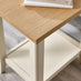 Eden Rectangular Cream and Oak Wooden Side Table