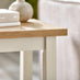 Eden Rectangular Cream and Oak Wooden Side Table