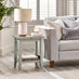 Eden Rectangular Whitewashed & Light Grey Wooden Side Table