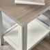 Eden Rectangular Whitewashed & Light Grey Wooden Side Table