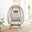 Beige Rattan Garden Egg Chair Seat