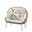 Beige Indoor / Outdoor Rattan Double Egg Chair Seat