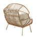 Beige Indoor / Outdoor Rattan Double Egg Chair Seat