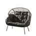 Grey Indoor / Outdoor Rattan Double Egg Chair Seat