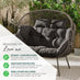 Grey Indoor / Outdoor Rattan Double Egg Chair Seat