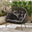 Grey Rattan & Grey Garden Double Egg Chair Seat