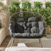 Grey Rattan & Grey Garden Double Egg Chair Seat