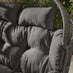 Grey Rattan & Grey Garden Double Egg Chair Seat