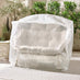 Grey Rattan & Grey Garden Double Egg Chair Seat