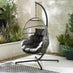 Grey Rattan & Grey Garden Hanging Egg Chair Seat