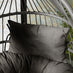 Grey Rattan & Grey Garden Hanging Egg Chair Seat