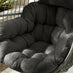 Grey Rattan & Grey Garden Hanging Egg Chair Seat