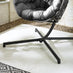 Grey Rattan & Grey Garden Hanging Egg Chair Seat