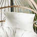 Beige Rattan & Cream Garden Hanging Egg Chair Seat