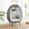 Black Rattan & Grey Garden Egg Chair Seat