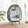 Black Rattan & Grey Garden Egg Chair Seat