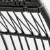 Black Rattan & Grey Garden Egg Chair Seat