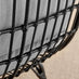 Black Rattan & Grey Garden Egg Chair Seat