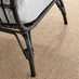 Black Rattan & Grey Garden Egg Chair Seat